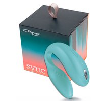 Электровибромассажер We-Vibe Sync Aqua на радиоуправлении, цвет голубой - We-Vibe