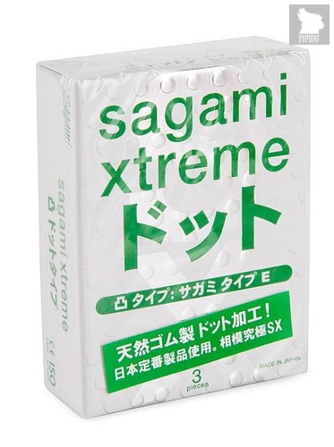 Презервативы Sagami Xtreme SUPER DOTS с точками - 3 шт. - Sagami