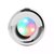 Серебристая анальная втулка со светодиодами - 8,7 см., цвет серебряный - МиФ