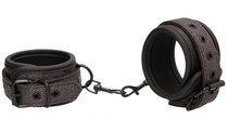 Серые наручники Elegant Hand Cuffs на карабинах, цвет серый - Shots Media