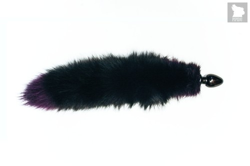 Анальная пробка с лисьим хвостом, 4 см, цвет фиолетовый - Wild Lust