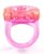 Розовое кольцо с вибропулей для усиления эрекции, цвет розовый - Brazzers