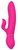 Ярко-розовый вибромассажер с клиторальным отростком DUO THRUSTER - 14 см., цвет розовый - Dream toys