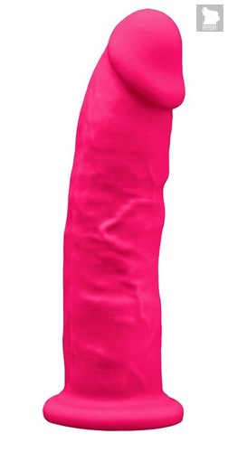 Ярко-розовый вибратор-реалистик Silexd Model 2 - 17,5 см., цвет розовый - Adrien Lastic