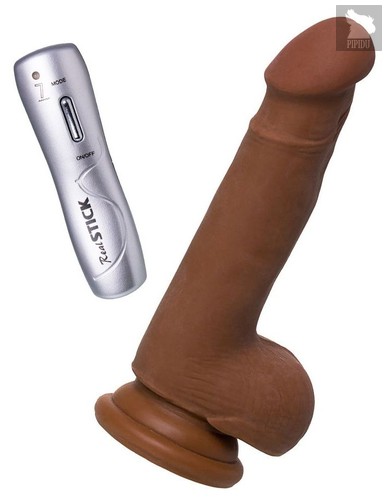 Коричневый вибратор-реалистик Mr.Lopez - 19 см., цвет коричневый - Toyfa