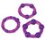 Набор из 3 стимулирующих эрекционных колец, цвет фиолетовый - Seven Creations