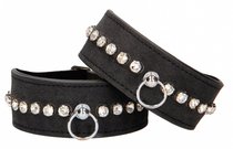 Черные поножи Diamond Studded Ankle Cuffs, цвет черный - HOT