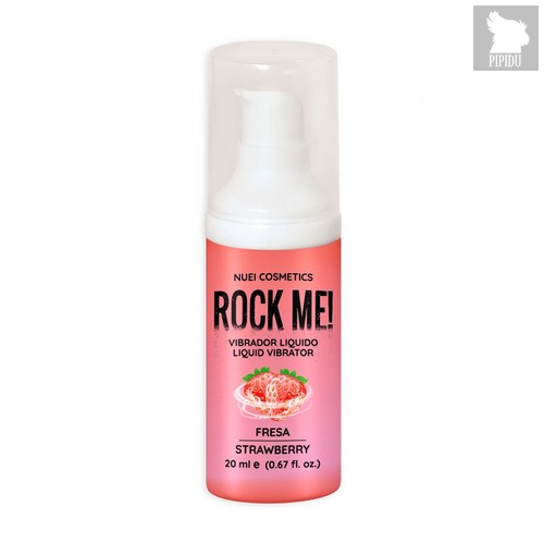 Жидкий вибратор Nuei Rock Me! с ароматом клубники - 20 мл. - Nuei Cosmetics