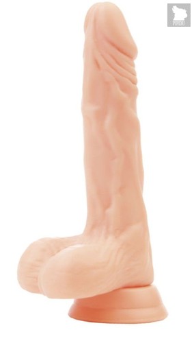 Фаллоимитатор с мошонкой A-toys на присоске - 17,5 см, цвет телесный - Toyfa