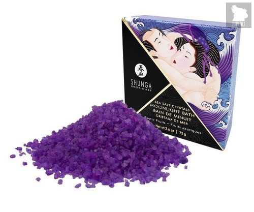 Соль для ванны Bath Salts Exotic Fruits с ароматом экзотических фруктов - 75 гр., цвет фиолетовый - Shunga Erotic Art