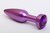 Фиолетовая анальная пробка с фиолетовым стразом - 11,2 см, цвет фиолетовый - 4sexdreaM