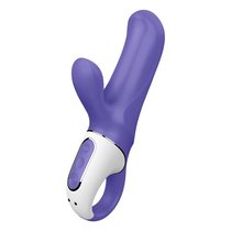 Фиолетовый вибратор Magic Bunny с клиторальным отростком - 17,6 см, цвет фиолетовый - Satisfyer