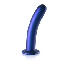 Синий фаллоимитатор Smooth G-Spot - 17,7 см., цвет синий - HOT