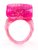 Розовое эрекционное кольцо с вибропулей, цвет розовый - Brazzers