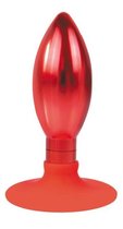 Красная каплевидная анальная пробка - 10 см., цвет красный - Bioritm