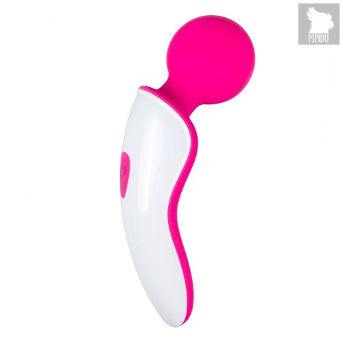 Розово-белый вибромассажер Easytoys Mini Wand Massager, цвет белый/розовый - EDC Wholesale