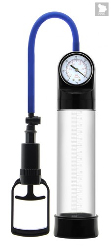 Прозрачная вакуумная помпа Erozon Penis Pump с манометром, цвет прозрачный - Erozon