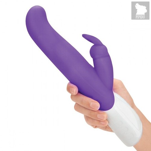 Фиолетовый G-стимулятор с клиторальным отростком - 24 см., цвет фиолетовый - Rabbit Essentials