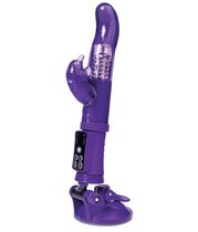 Фиолетовый вибратор с клиторальным стимулятором и супер надёжной присоской, цвет фиолетовый - Toyfa