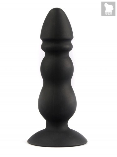 Черный конический анальный виброплаг - 11,3 см., цвет черный - МиФ