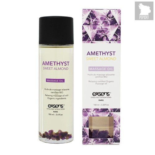 Органическое массажное масло AMETHYST SWEET ALMOND - 100 мл. - exsens