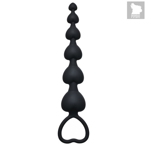 Анальная цепочка Heart's Beads - Black - Lola Toys