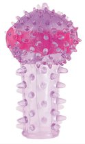 Фиолетовая вибронасадка на палец или вибратор, цвет фиолетовый - Toyfa