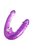 Фиолетовый двухсторонний фаллоимитатор с вибропулей - 35 см., цвет фиолетовый - Toyfa