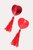 Пэстисы в форме сердец с кисточками, цвет красный - Erolanta