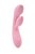 Нежно-розовый вибратор Dual Fulfill Bunny с клиторальным стимулятором - 20,5 см., цвет розовый - Chisa