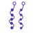 Две цепочки Две цепочки анальных шариков Posh Silicone “O” Beads - Blue, цвет фиолетовый - California Exotic Novelties