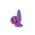 Анальная пробка с фиолетовым кристаллом Glams - Purple Gem, цвет фиолетовый - NS Novelties