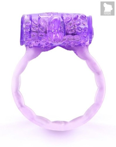 Фиолетовое эрекционное кольцо c вибропулей, цвет фиолетовый - Brazzers