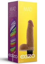 Телесный реалистичный мультискоростной вибратор Mad Lollipop - 17,5 см, цвет телесный - Egzo
