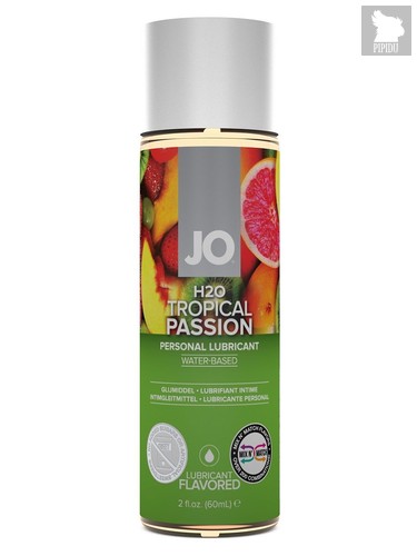 Лубрикант на водной основе с ароматом тропических фруктов JO Flavored Tropical Passion - 60 мл. - System JO