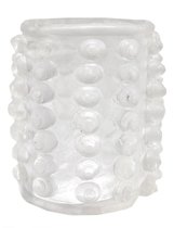 Прозрачная сквозная насадка на фаллос с пупырышками - 4 см., цвет прозрачный - Playstar