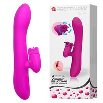 Вибратор Pretty Love Buck с вращающимся стимулятором клитора, цвет фиолетовый - Baile