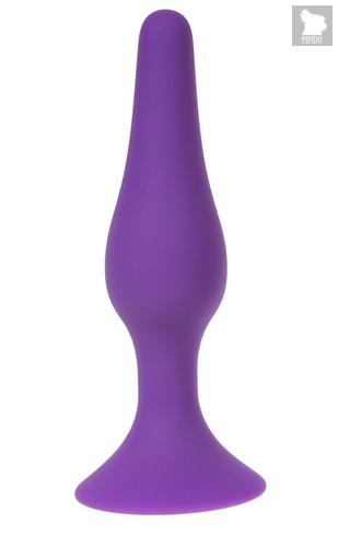 Фиолетовая силиконовая анальная пробка размера XL - 15 см., цвет фиолетовый - Oyo