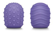 Набор из 2 фиолетовых текстурированных насадок для Le Wand Petite, цвет фиолетовый - Le Wand