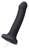 Черный фаллос с имитацией эякуляции Silicon Cum Dildo L - 19,6 см., цвет черный - Strap-on-me