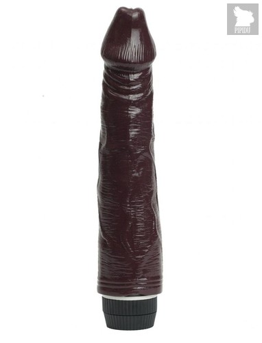 Коричневый вибратор-реалистик "Знойный мулат" - 22,5 см, цвет коричневый - 4sexdreaM