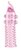 Гелевая розовая насадка с шариками, шипами и усиком - 11 см, цвет розовый - Toyfa