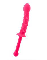 Розовый анальный фаллоимитатор с длинной рукоятью, цвет розовый - Toyfa