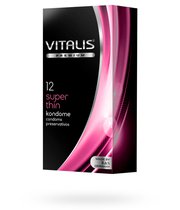 Презервативы VITALIS №12 Super thin супер тонкие, 12 шт. - VITALIS