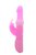 Розовый вибромассажёр с клиторальным отростком Rabbit Pearl - 26,5 см, цвет розовый - Seven Creations