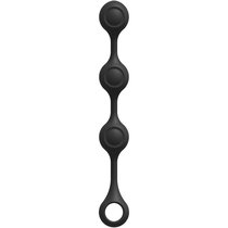 Черные утяжеленные анальные шарики Anal Essentials Weighted Silicone Anal Balls - 34,3 см., цвет черный - Doc Johnson