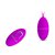 Лиловое гладкое виброяйцо с пультом ДУ Joanne, цвет фиолетовый - Baile