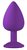 Большая фиолетовая анальная пробка Emotions Cutie Large с прозрачным кристаллом - 10 см - Lola Toys