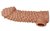 Телесная насадка на фаллос с отверстием для мошонки - 15,6 см., цвет телесный - Kokos