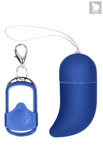Синее виброяйцо Small Wireless Vibrating G-Spot Egg, цвет синий - Shots Media